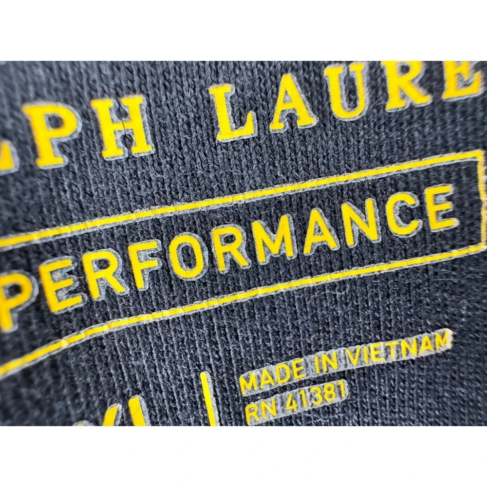 Polo Ralph Lauren Performance Track Jacket Men‎ XL Black Red Trim Stripe Zip